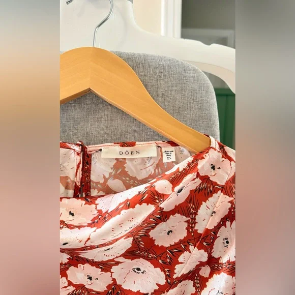 DOEN ALNA DRESS IN ROUGE FLEURS D'ANEMONE, new without tags, never worn. - Picture 11 of 16
